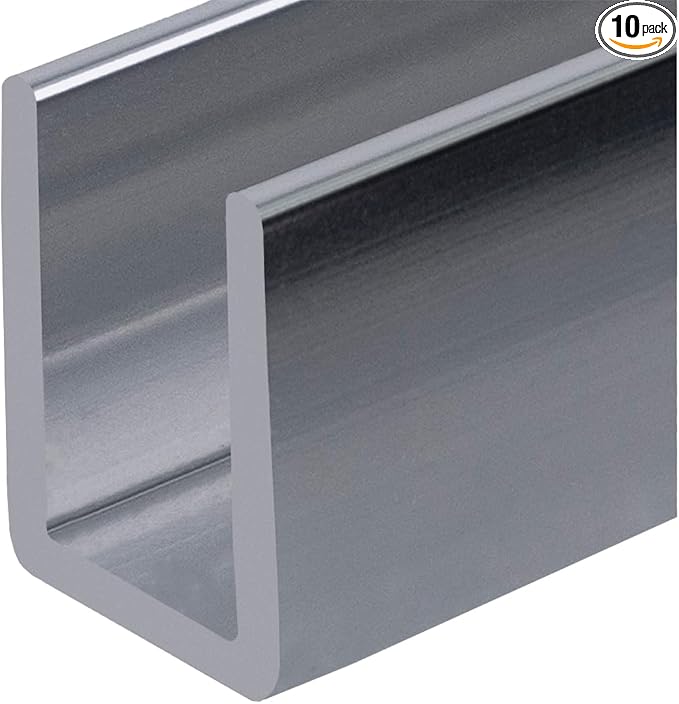 Brixwell SDCD38BS-CCP18-XCP10 Brushed Stainless 3/8" Fixed Panel Shower Door