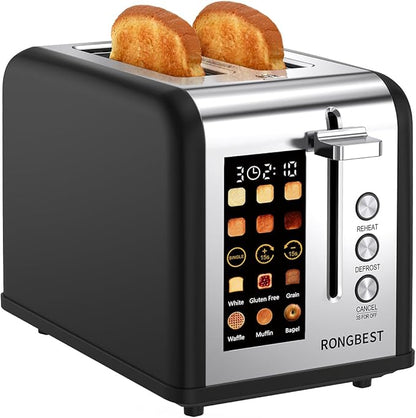 2 Slice Easy Touch Screen Toaster, Stainless Steel Toaster
