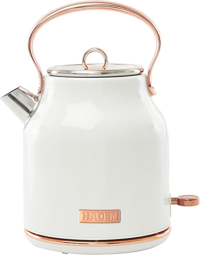 Haden Heritage 1.7 Liter Stainless Steel Electric Kettle, Hot Water Kettle