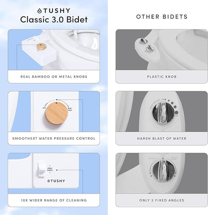 TUSHY Classic 3.0 Bidet Toilet Seat Attachment