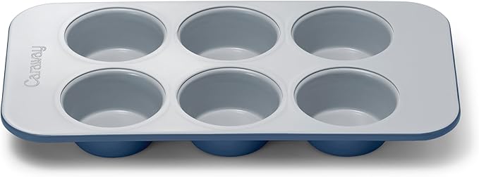 Caraway Nonstick Ceramic 6 Cup Muffin Pan – Non-Toxic, PTFE & PFOA Free – Oven