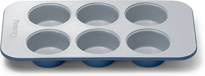 Caraway Nonstick Ceramic 6 Cup Muffin Pan – Non-Toxic, PTFE & PFOA Free – Oven