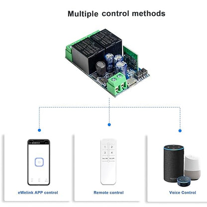 Ewelink WiFi Wireless Smart Relay Module USB 5v 2 Channel Momentary Toggle
