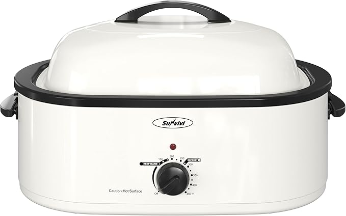 Sunvivi Roaster Oven with Self-Basting Lid, 18 Quart Electric Roaster with