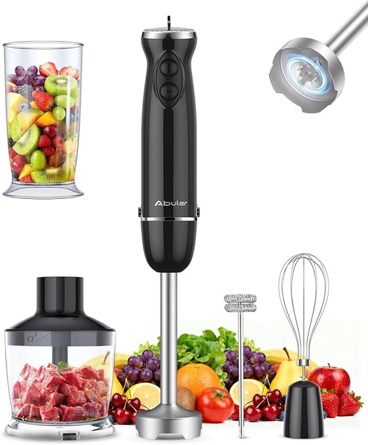 Immersion Blender Handheld Hand Blender, 1000W 5 in 1 Hand Mixer Stick