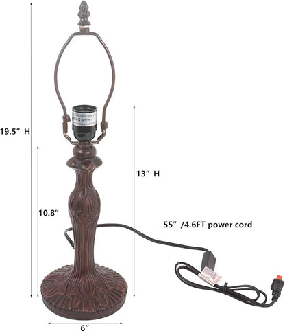 Bieye B11407 Antique Metal Table Lamp Base (Brown, 6" Wx19.5 H)