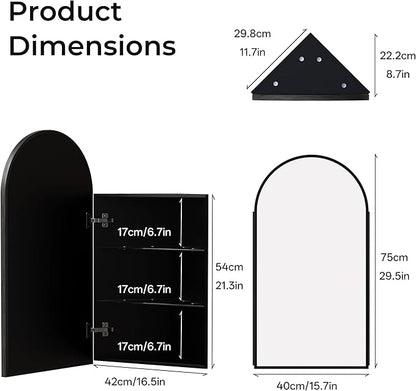 LED Corner Medicine Cabinet