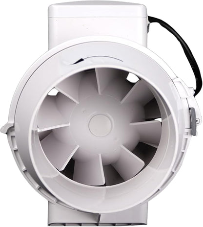 VENTS-US TT Silent 125-5" Inline Duct Fan, 199 CFM, 2-Speed Built-In Switch