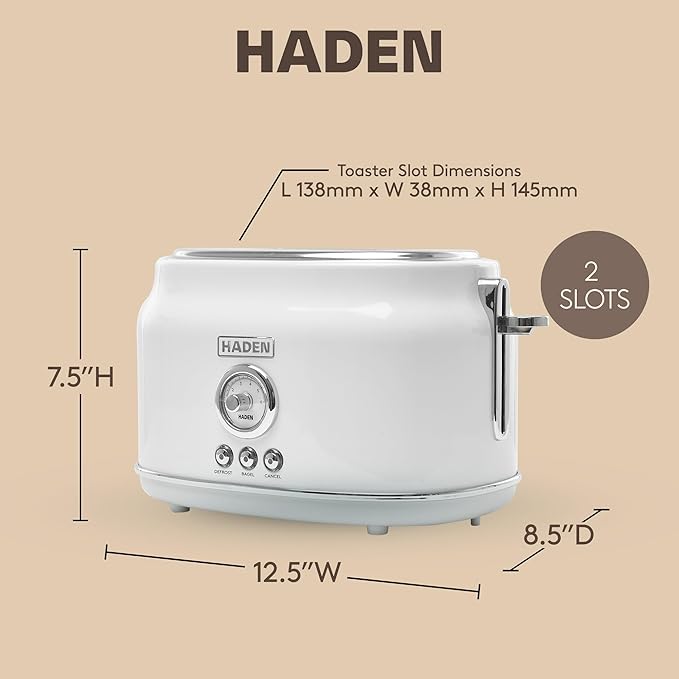 Haden Dorset 2 Slice Extra Wide Slot Toaster