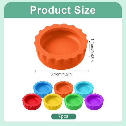 7 Pack Crested Gecko Food Dish and Water Bowl Small Reptile Feeding Cups Reusable Hermit Crab Food Dish Feeder &Corner Foods Dishs Gecko Water Bowl for Bearded Dragon Tank Tortoise Isopods Crab