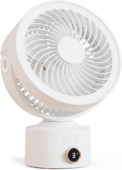 CARONSORT Small Desk Oscillating Fan, Table Air Circulator Fans