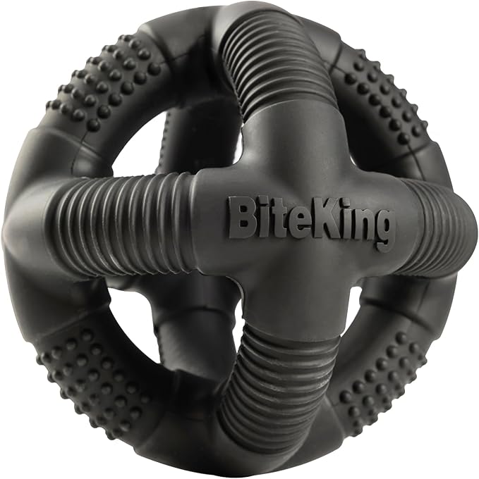 Natural Rubber Dog Balls for Large Aggressive Chewers - Lifetime Replacement - Indestructible and Durable Dog Toys for Large Breed, Black