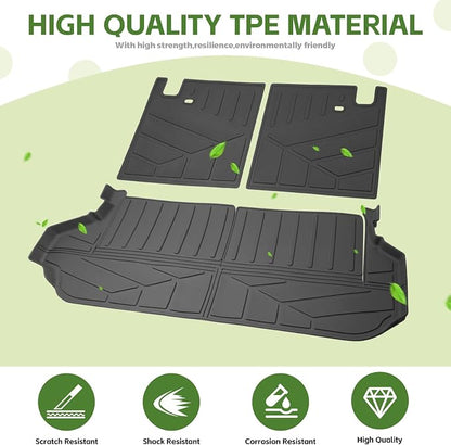 Cargo Liners for 2025 2026 Toyota 4Runner 7 Seats Gas, Trunk Mat with 3rd Row Seat Back Cover All Weather Rear Cargo Mat Backrest Protector Accessories (Not for Hybrid EV&i-Force MAX)
