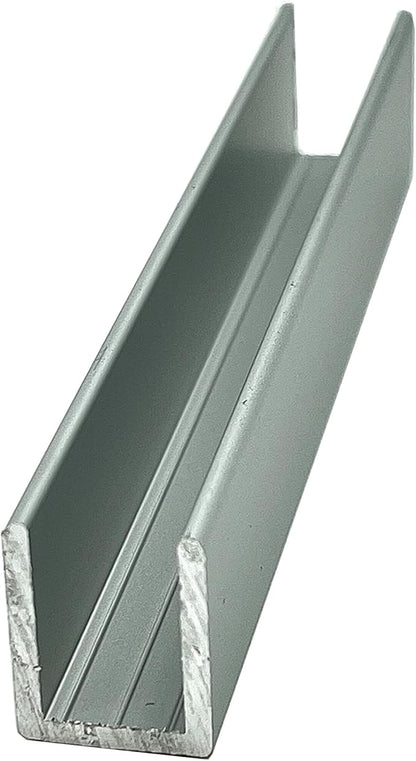 Brixwell SDCD38A-CCP48-XCP50 Satin Anodized 3/8" Fixed Panel Shower Door Deep