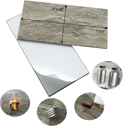 AULIGET 100-Piece Faux Stone Peel and Stick Backsplash Wall Tiles, Laundry Room