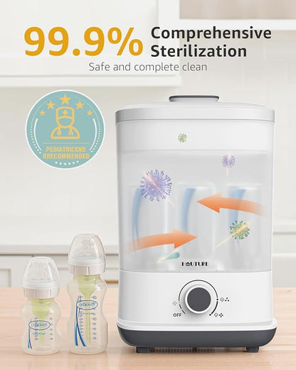 HAUTURE Bottle Sterilizer and Dryer, Esterilizador De Biberones, One-Dial