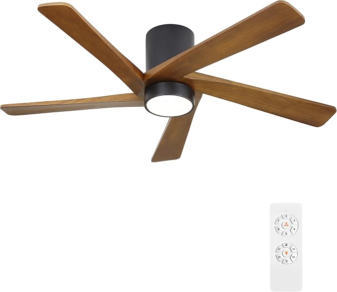 WINGBO 54 Inch Flush Mount DC Ceiling Fan