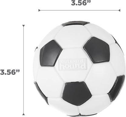 Outward Hound by Planet Dog Soccer Ball, Durable Treat-Dispensing Dog Ball, Interactive Fetch Toy, Orbee-Tuff, Mint Scented, BPA-Free, for Indoor & Outdoor Play, White