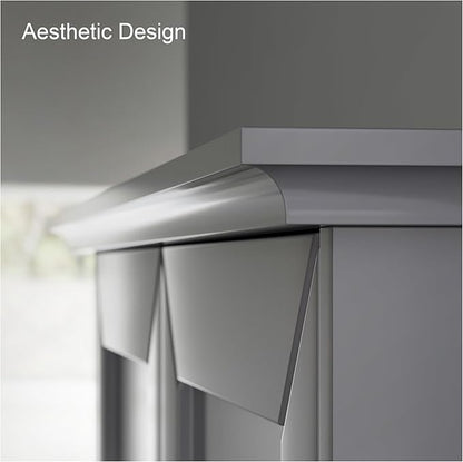 Bathroom Wall Cabinet with Towel Bar, Wooden Medicine Cabinet Adjustable Shelves