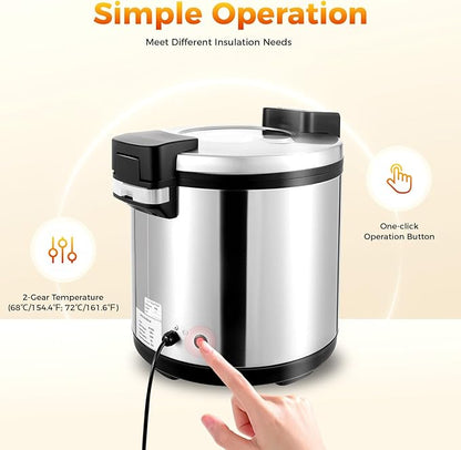Commercial Rice Warmer, 100 Cup Electric Heavy Duty Food Warmer
