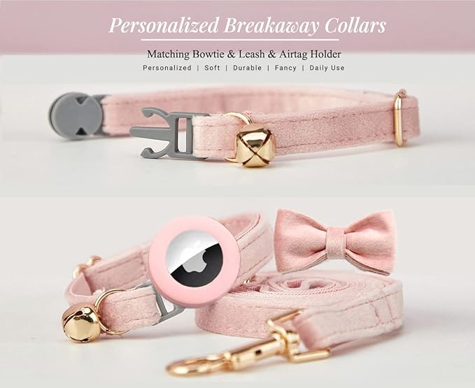Personalized Breakaway Cat Collar with Safety Buckle - Customizable Name and Phone Number