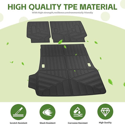 Cargo Liners for 2025 2026 Toyota 4Runner 5 Seats Gas, Trunk Mat with Seat Back Cover All Weather Rear Cargo Mat Backrest Protector Accessories (Not for Hybrid EV&i-Force MAX)
