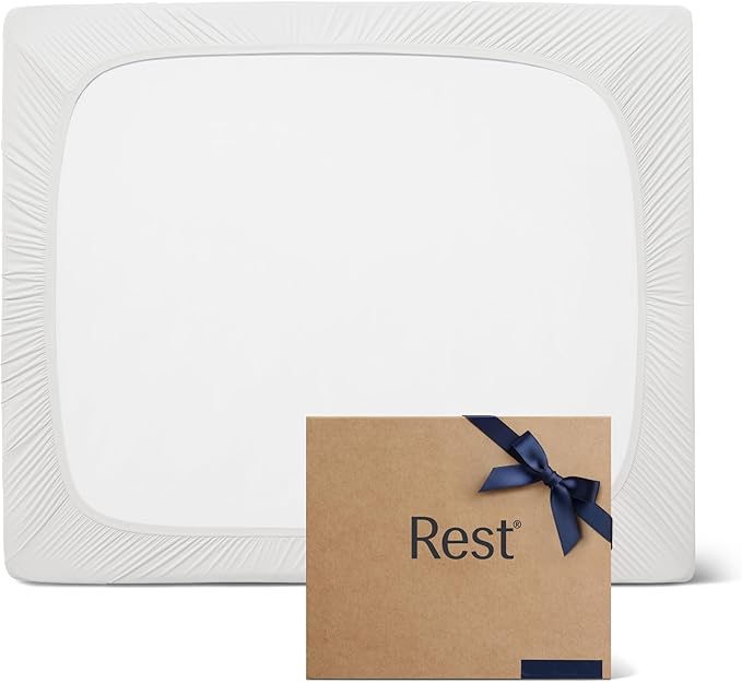 REST® Evercool®+ Fitted Sheet, King Size, Arctic White, 15" Deep (up to 18’’), Breathable Bedding for Hot Sleeper and Night Sweats, Bed Sheet with Ionic+ Self-Cleaning Silver Yarn for Sensitive Skin