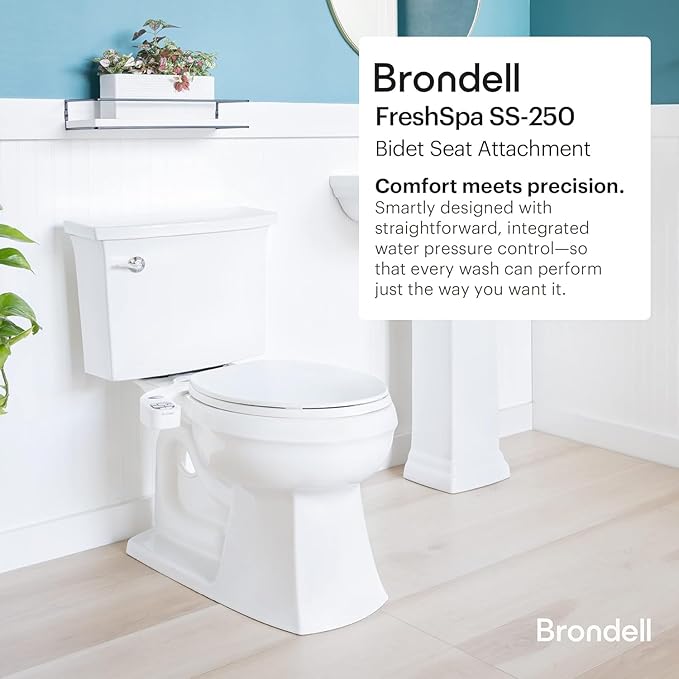 Brondell FSP-250 FreshSpa Thinline Precision Essential Bidet Attachment