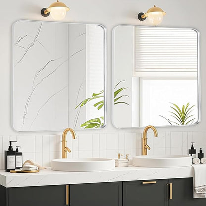 Fabuday Silver Sink Mirror for Bathroom