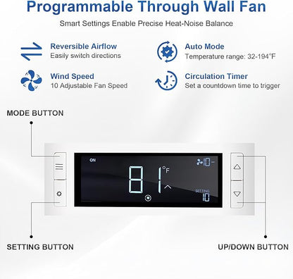 8" Room to Room Air Transfer Fan
