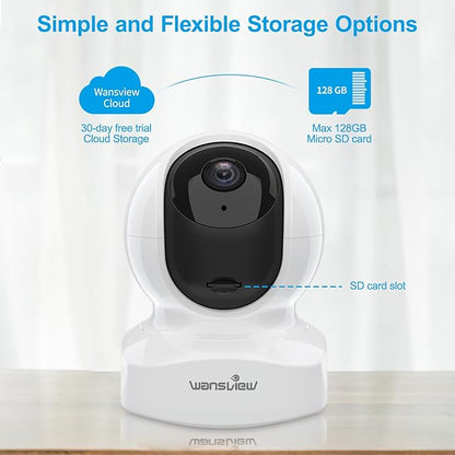 Home Security Camera, Baby Camera, 2K wansview WiFi Camera