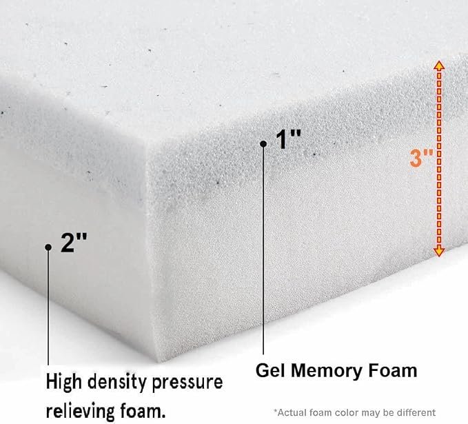 Pet Dog Bed Gel Infused High Density Memory Foam Pad (45x27x3 inches)