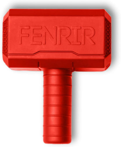 Fenrir Hammer Dog Chew Toy Strong Rubber Stuffable Enrichment Toy for Chewers (Red, Small)