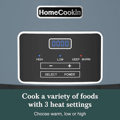 HOMECOOKIN 8-Quart Programmable Slow Cooker