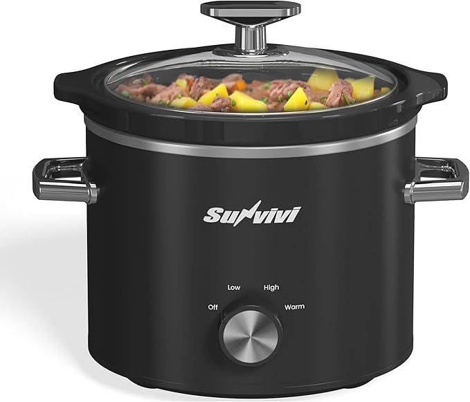 Sunvivi 2 Quart Slow Cooker, Small Slow Cooker