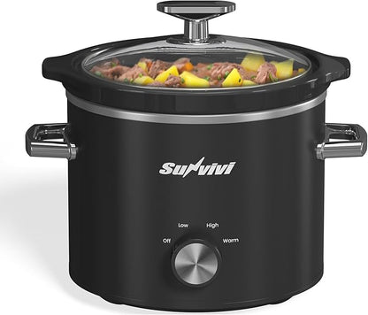 Sunvivi 2 Quart Slow Cooker, Small Slow Cooker