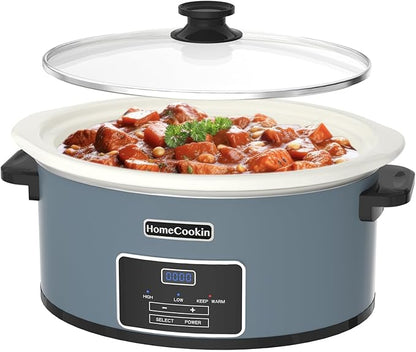 HOMECOOKIN 6-Quart Programmable Slow Cooker