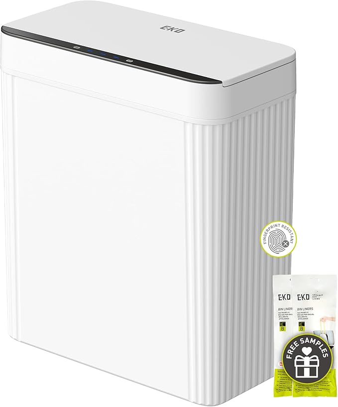 EKO Brio 10L/2.6 Gallon Motion Sensor Trash Can, Automatic Touchless Bathroom
