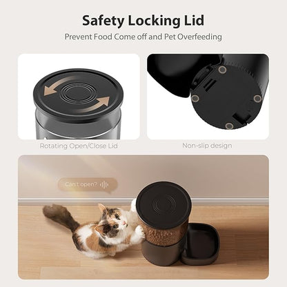 IMIPAW Automatic Cat Feeder, 5G WiFi Cat Food Dispenser