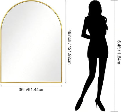 CIRCUMI Arched Wall Mirror, Metal Frame, Large Size