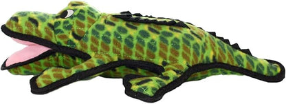 TUFFY - World's Tuffest Soft Dog Toy - Ocean Alligator-Squeakers - Multiple Layers. Made Durable, Strong & Tough. Interactive Play (Tug, Toss & Fetch). Machine Washable & Floats. (2 Packs)