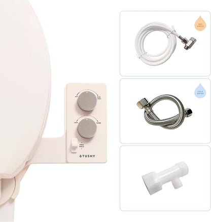 TUSHY Spa Self-Cleaning Warm Water Toilet Bidet Attachment. Adjustable Nozzle