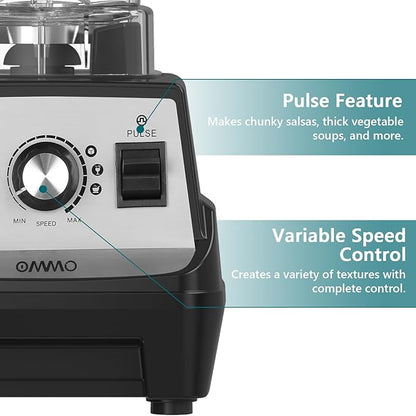 OMMO Blender 1800W, Professional High Speed Countertop Blender