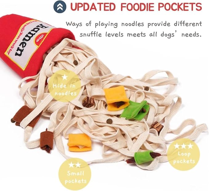 CHEWFFON Dog Puzzle Toy, Interactive & Enriching Snuffle Game for Small & Medium Dogs, Durable Hide and Seek Crinkle Toy, Treat Dispensing & Nose Work Fun
