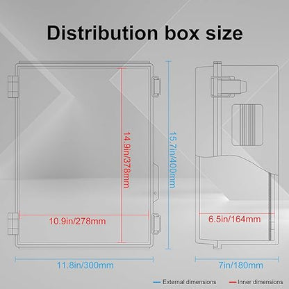 Electrical Junction Box, Ventilated Design, Cable Grommets, Indoor/Outdoor Use