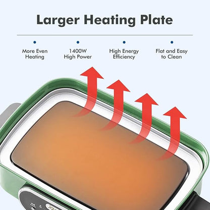 Joydeem 3-in-1 Electric Hot Pot, Non-stick Ceramic Oil Coating, UL Listed