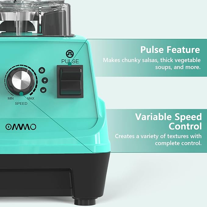 OMMO Blender 1800W, Professional High Speed Countertop Blender