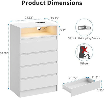 Garvee 4 Drawer Double Dresser