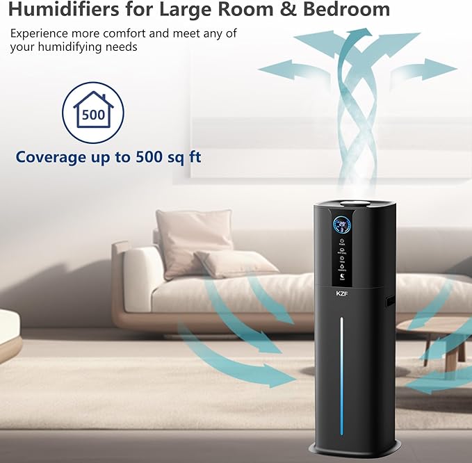 9L Smart Humidifiers for Bedroom Large Room, 2.3Gal Cool Mist Top Fill Diffuser