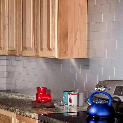 AULIGET 100-Piece Peel and Stick Backsplash Metal Tile, Laundry Room